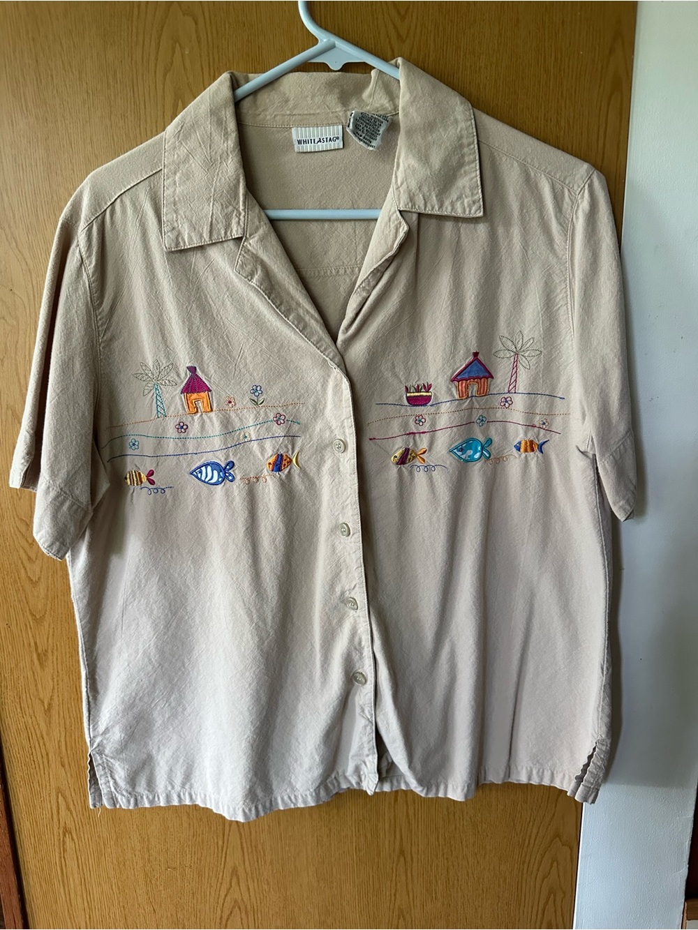 White Stag Light Beige Cotton Tee